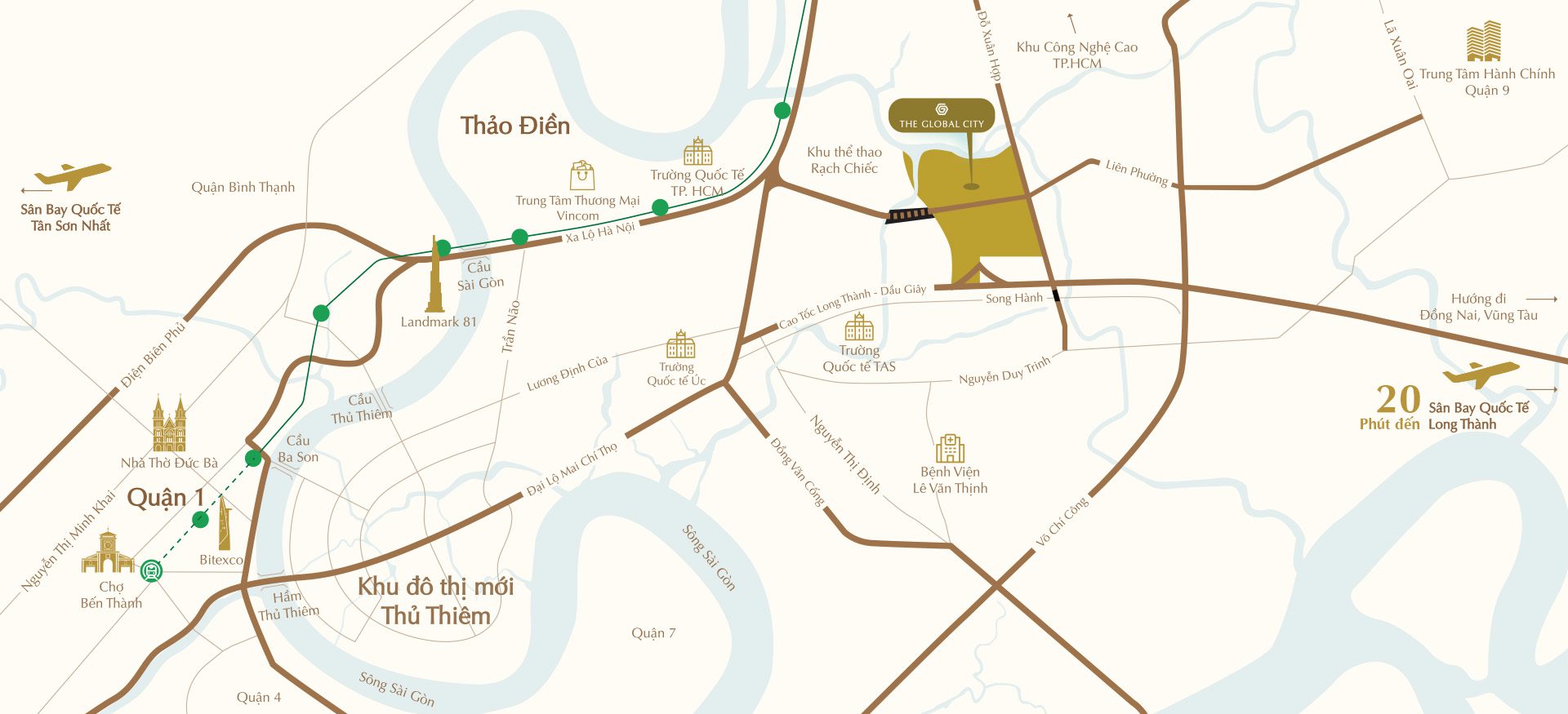 Vị trí lumiere midtown by nexus insight